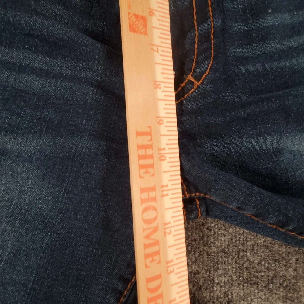 True Religion Jeans Mens 40 x 32 Ricky Big T Relaxed Straight Flap Pocket Denim
